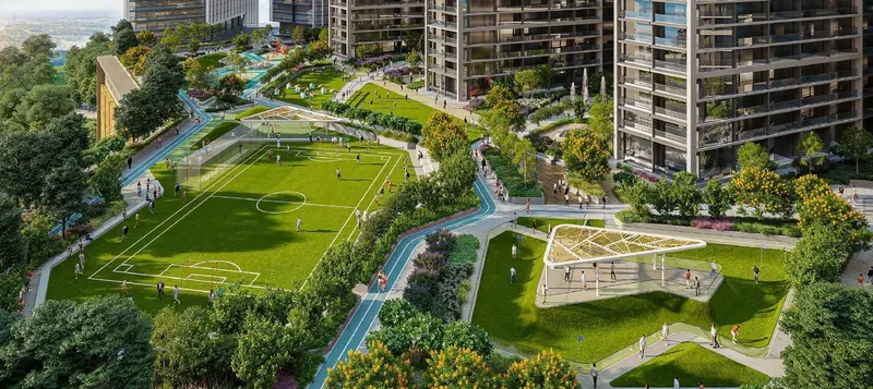 Sobha Central / Erhöhte Grünflächen